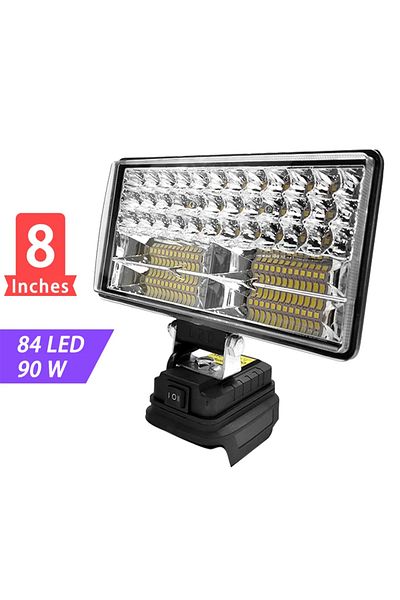 Choice 8 بوصة 84 مصباح ليد 90 وات 3/4/5/8 بوصة مصابيح ليد محمولة لاسلكية للعمل في الهواء الطلق والصيد باليد في حالات الطوارئ