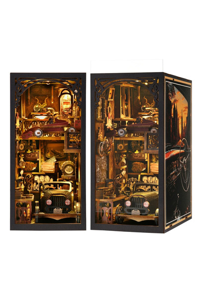 Choice مجموعة ركن الكتب CS405C233 من ATUBAN، سيارة كلاسيكية من الفورمولا 1، أحجية خشبية، رف كتب، ديكور، بيت دمية، تعديل