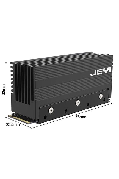 JEYI Finscold Iceglacier M.2 2280 Ssd Heatsink Cooler, Heavy Duty Aluminum Convective Heat Sink, Pas