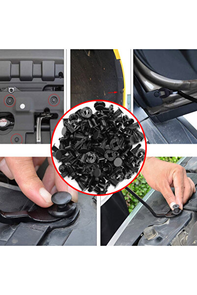 Choice 190Pcs 190pcs Car Retainer Clips 6 Sizes Fasteners Automotive Plastic Clips Kit Auto Trim Panel Clip