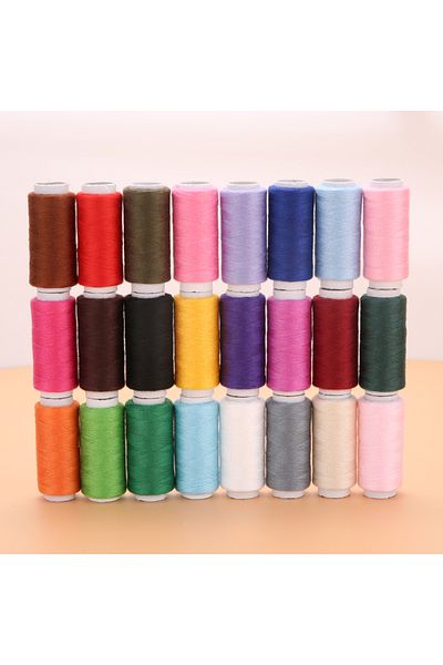 Choice Multicolor 24pcs 10/24 Colour Polyester Machine Embroidery Sewing Threads Hand Sewing Thread Craft P