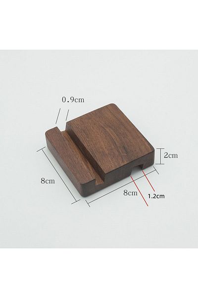 Choice حامل هاتف خلوي من الخشب الصلب العالمي مقاس 8x8x2 من Walnut-حامل مكتب بسيط للهاتف المحمول والكمبيوتر اللوحي