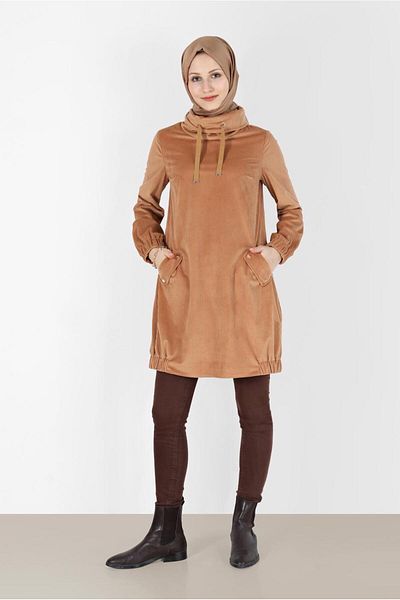 TRENDTESETTÜR Γυναικείο Καφέ (CAMEL) Hijab Tunic T 42420