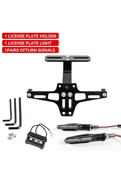 Choice Set With Turn Light Motorcycle License Plate Holder Number Plate Holder With Turn Signal Lights For