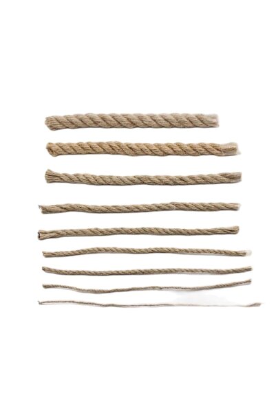 Choice10 حبل من الجوت الطبيعي، 4 مم، 20 متر، سماكة من 1 مم إلى 14 مم، مناسب ل...