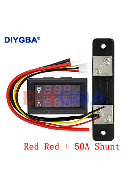 Choice أحمر أحمر مع تحويلة صغيرة الفولتميتر الرقمي مقياس التيار الكهربائي تيا...