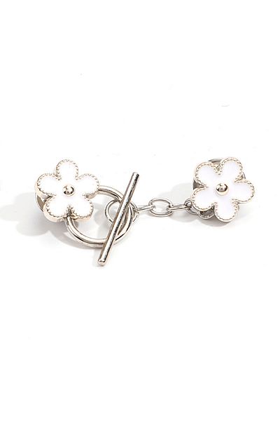 Choice White-5pcs 5sets Metal Ot Button Up Clothes With No Sewing, Mother Button Up, Coat, Sweater, Cardiga