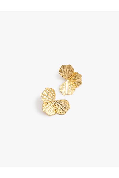 Koton Clover Leaf Shaped Metal Earrings