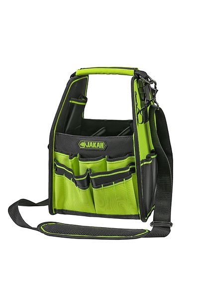 Choice Green Jakah Open Tool Bag Tool Tote With Adjustable Straps And Waterproof Base Tool Storage Bags For