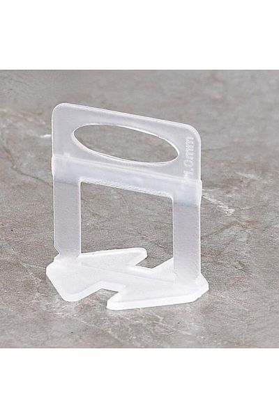 AbouTool Beige 100PCS 1mm Tile Leveling System Clips PE Material Spacers for Ceramic Wall Tile Leveling Const