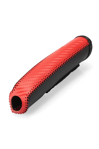 Choice Red Hand Brake Set Universal Car Handbrake Sleeve Pu Leather Cover Anti-skid Auto Parking Brake