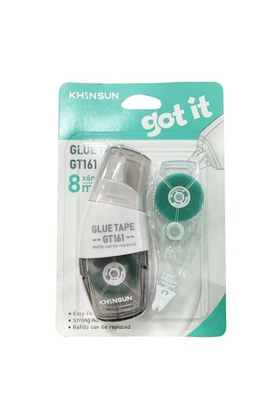 Choice 1set Random Color Double Sided Adhesive Tape Roller Glue Tape 6mm*8m With Refill Glue For Diy Journa