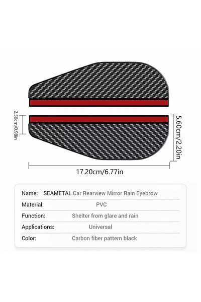 Choice SEAMETAL 2PCS Car Rearview Mirror Rain Eyebrow Carbon Fiber Universal Car Rain Shield Reversing M...