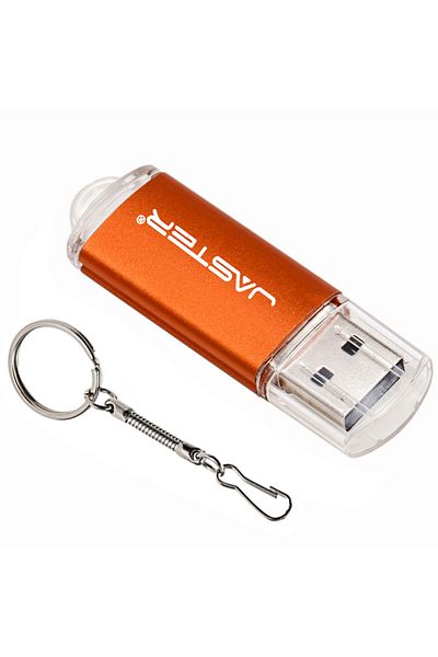 JASTER 4gb Orange New Creative With Key Chain Usb 2.0 Flash Drive 128gb 64gb 32gb 16gb 8gb 4gb Pendr