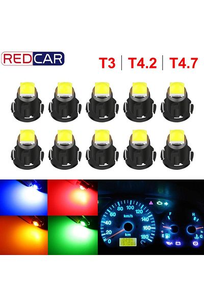 Choice 10 قطع T3 LED 3030 SMD LED لمبة T4.2 T4.7 مؤشر ضوء لمبة لوحة القيادة للسيارة تحذير مؤشر