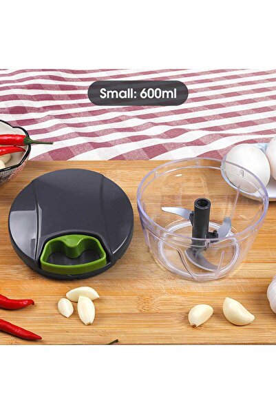 Choice مفرمة طعام يدوية 600/1000 مل، مفرمة خضار يدوية بخيط سحب، مفرمة بصل، مفرمة ثوم، فواكه