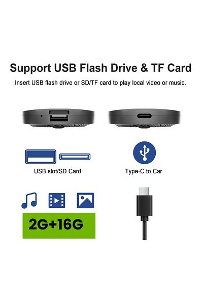 Choice 2gb 16gb Carplay Ai Box Android 13 Wireless Android Auto Smart Tv Box For Youtube Netflix Toyota Maz