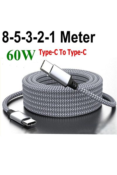Choice 3 Meter Type C To Type C Cable Pd 60w Fast Charger 1m 2m 3m 5m 8m Universal Extended Data Cable For
