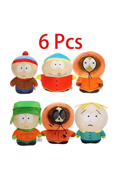 Choice 6pcs Set 20cm Anime Cartoon South Park Character Cartman Stan Butters Plush Doll Boy Kid Stuffed Toy