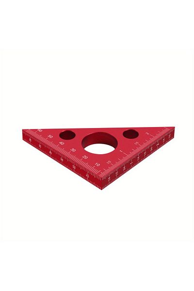 Wnew Red Aluminum Right Angle Ruler Woodworking Ruler Triangle Ruler Scales Machinist Carpenter's Square