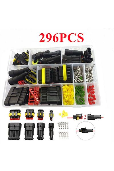 Choice 240/296/352/708 قطعة موصلات HID مقاومة للماء 1/2/3/4 دبوس موصل الأسلاك الكهربائية للسيارة...