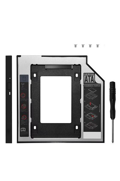 deepartner محول Sata 3.0 عالمي 9.5 مم/12.7 مم لمحرك أقراص DVD-ROM للكمبيوتر المحمول، لمحرك أقراص صلبة 2.5 بوصة