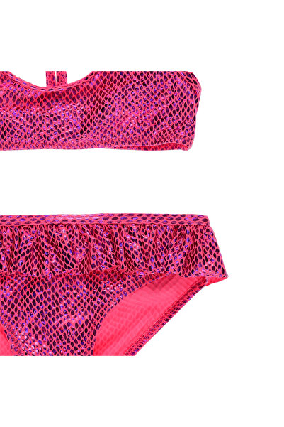 SLIPSTOP Rubin Jr Fırfırlı Varaklı Kız Çocuk Deniz Havuz Uv Korumalı Bikini