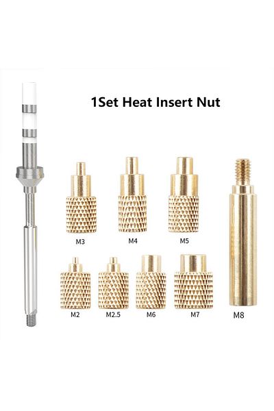 Choice 1set Heat Insert Nut Heat Insert Nut Iron Tip Ts100 Soldering Iron Tip Insert Internal Thread Head M