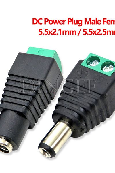 Choice 5.5x2.5mm Male 5pcs 5pcs Male And Female Dc Power Plug 5.5 X 2.1mm 5.5*2.5mm 12v 24v Jack Adapter Co