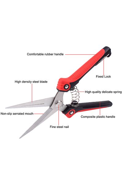 RDDSPON Pruning Shear Branch Scissors Stainless Steel Non-slip Handle Sharp Garden Fruit Tree Pru...