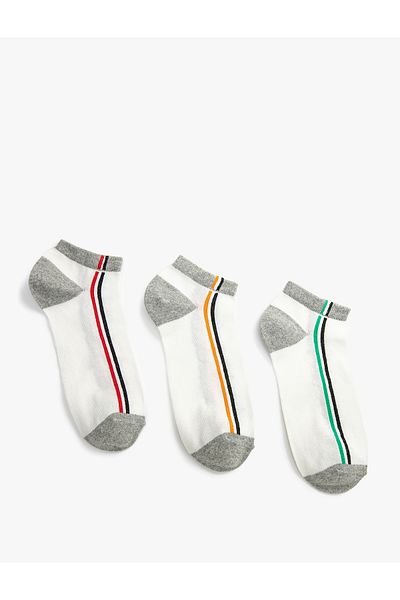 Koton Set of 3 Striped Booties Socks