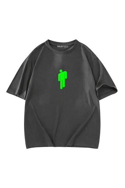 Touz Moda Billie Eilish εμπριμέ Unisex Oversize Vintage T-shirt