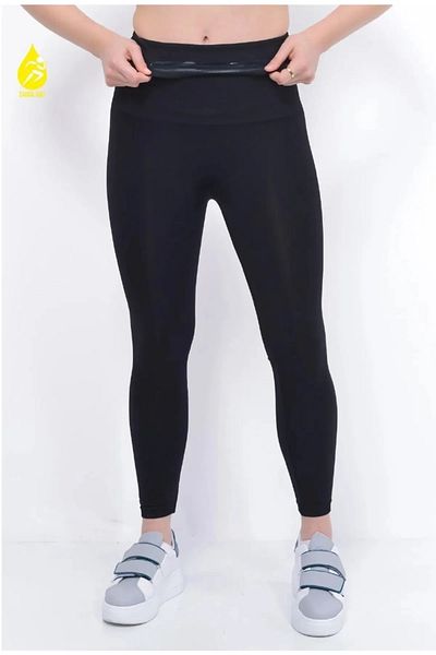 SAUNA SUIT Colanți corset cu talie înaltă din silicon anti-alunecare pentru slăbire și întărire