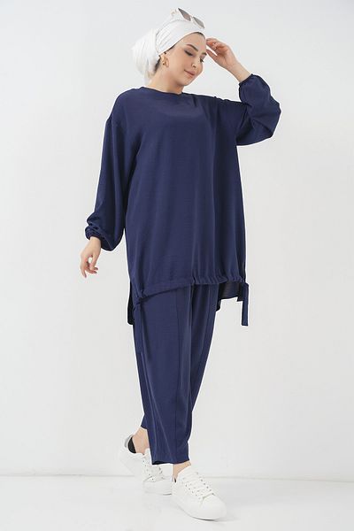 Bigdart 6682 Model Navy Blue Tunic and Pants Set