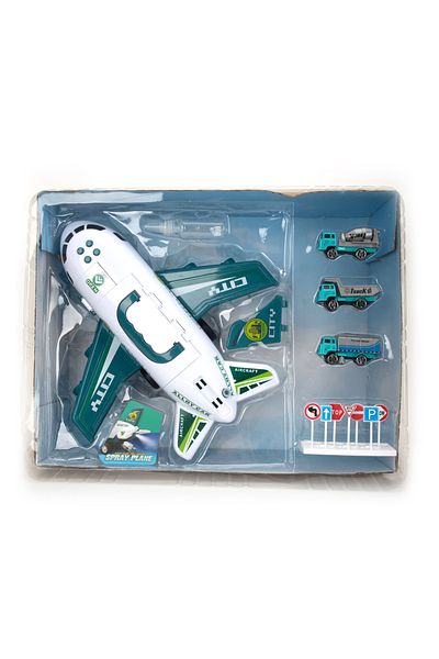 Fab N Funky Transforming City Airplane Playset - 7 Pcs, Hand-Eye Coordination Development, Ages 3+