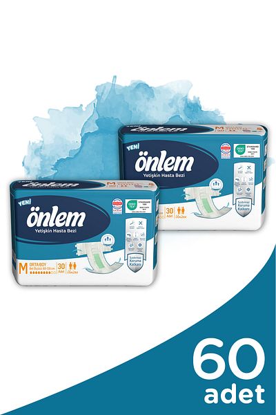 ÖNLEM Medium Size Adult Diapers - 30pcs x 2 Pieces