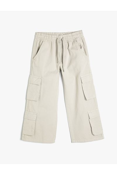 Koton Cotton Wide Leg Cargo Pants