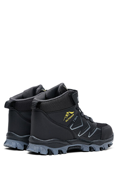 Tonny Black Çocuk Unisex Siyah Füme Rahat Kalıp Renkli Taban Bot