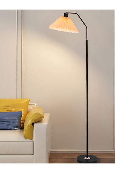 COOYA Nordic minimalist Floor Lamp, With 3 Color Temperature, 12W LED Bulb, Iron Base, for bedroom