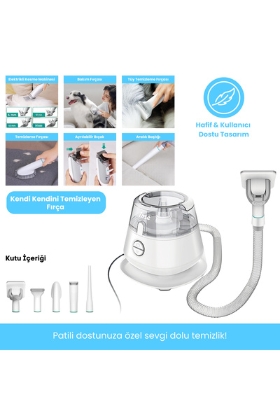 inse P20 Evcil Hayvan Bakım Seti Kedi ve Köpek Tıraş Makinası - Vakumlu Taram...