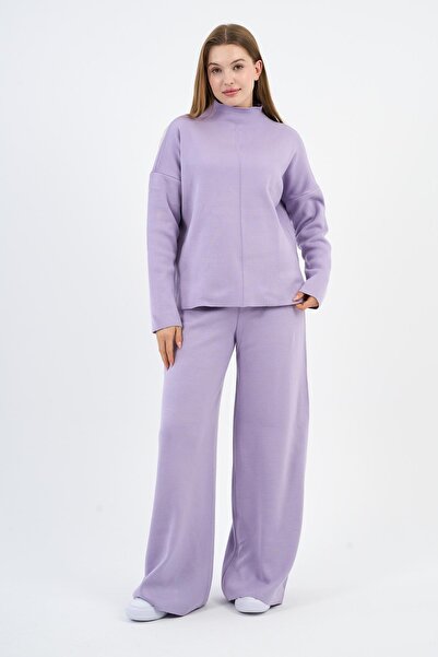 ALEXANDERGARDI Beli Lastikli Geniş Paça Triko Pantolon (A90944-S-ALT)