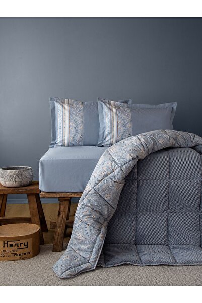 BED LİNE Bedline Softly Uyku Seti Çift Kişilik Sofia İndigo