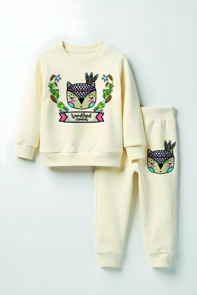 MYADA Унісекс Преміум Джунглі Лисиця Принт Нижня Частина Дитячий Комплект 23306