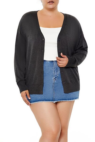 Forever 21 Plus Size Düşük Kollu Hırka