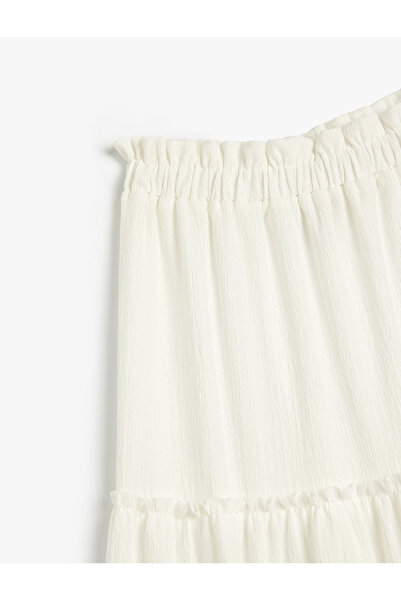 Koton Textured Skirt - Layered Elastic Waist