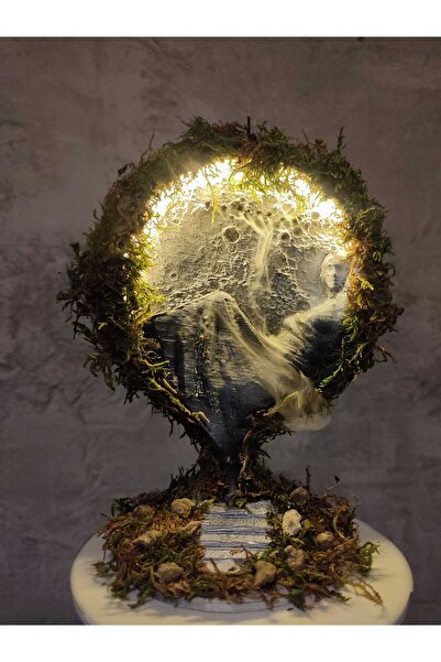 Genel Markalar Led Işıklı Lunaria Ay Tanrıçası Geri Akış Tütsülüğü Gece Lamba...