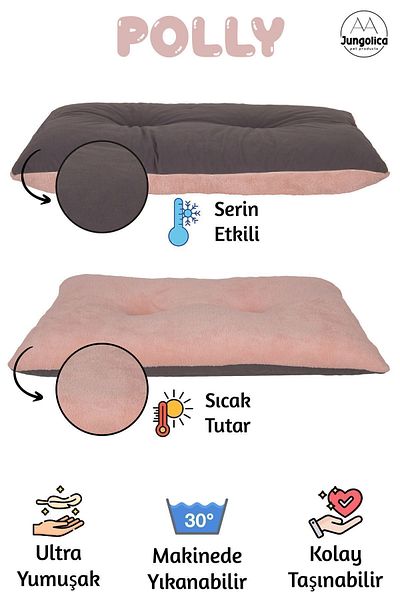 Jungolica Pet Products Polly, Double Sided, Multi-Purpose, Washable Cat and Dog Bed and Floor Cushion