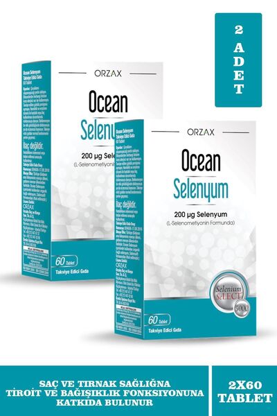 Orzax Ocean Selenyum 200 mcg 60 Tablet 2 Adet