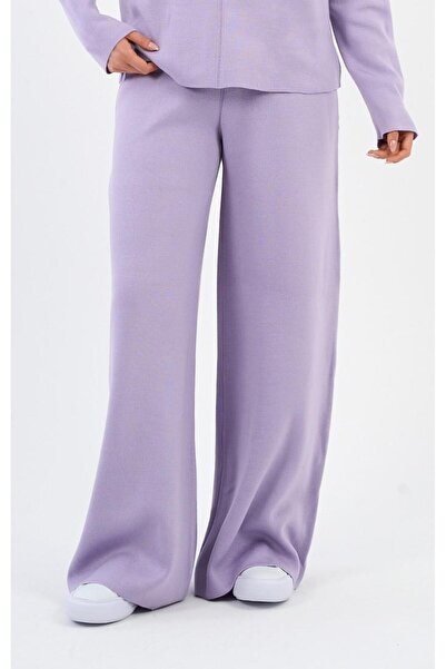 ALEXANDERGARDI Beli Lastikli Geniş Paça Triko Pantolon (A90944-S-ALT)