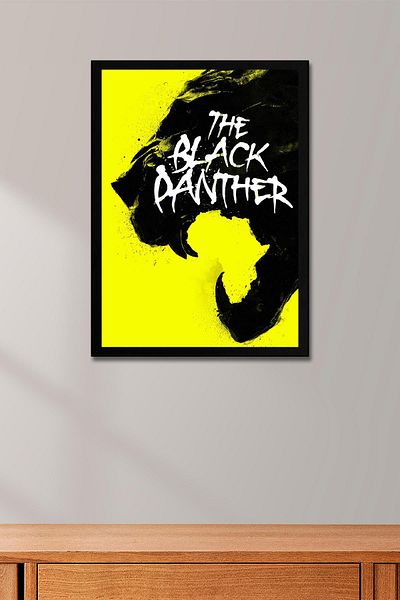 Saturn Tablou înrămat The Black Panther - Poster Marvel